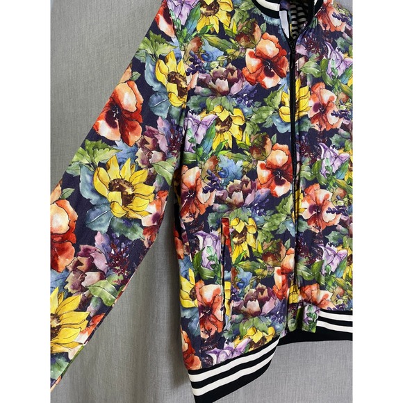 Cactus Man Other - Cactus Man Ricky Singh Floral Bomber Jacket Men's M Unisex Statement Zip Jacket‎